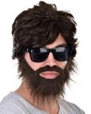Wig And Beard Brown Alan Costume Accessory