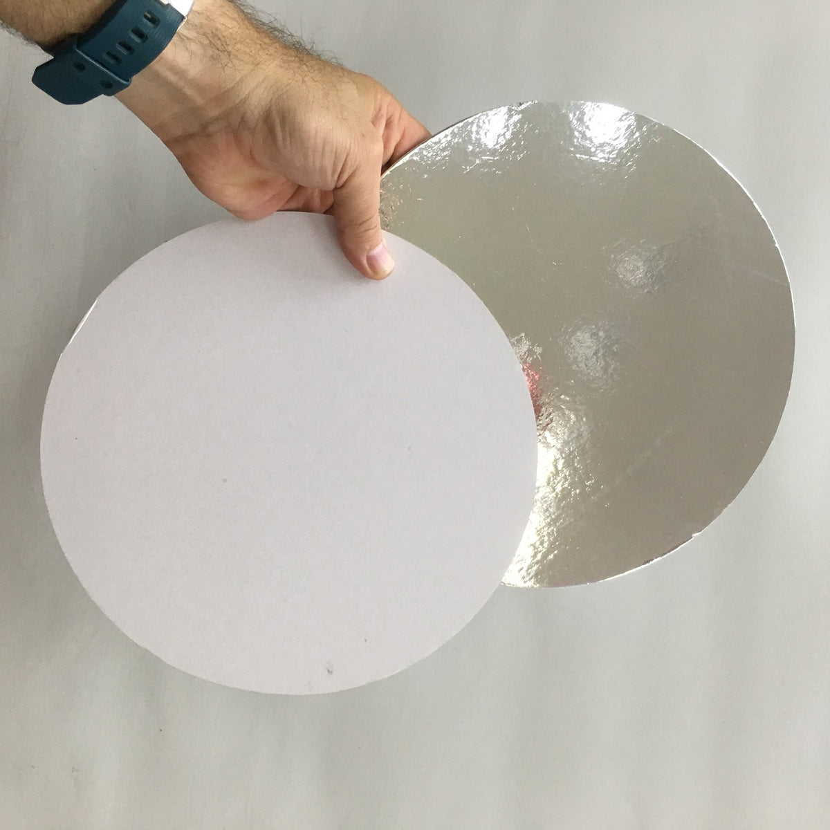 Cardboard Cake Board Round Silver Board 9"/22.9cm
