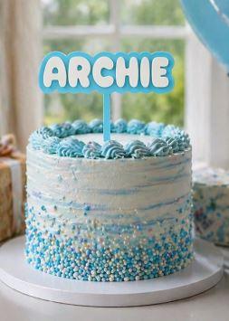 Customised 3D Print Cake Topper 15cm 2 colour OFFSET