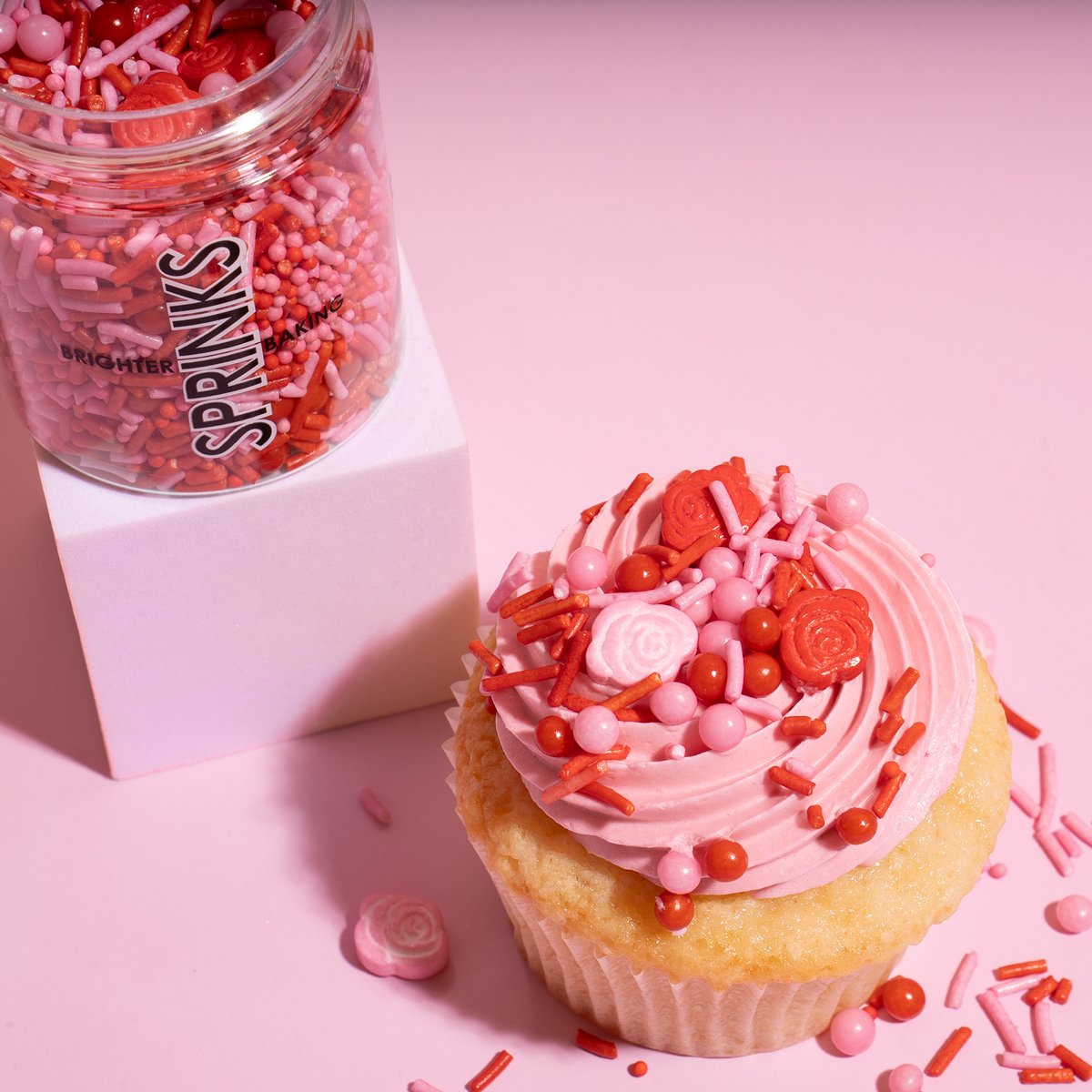 Edible Decorations Sprinkles Love Valentine Flower/Floral Rose 70g