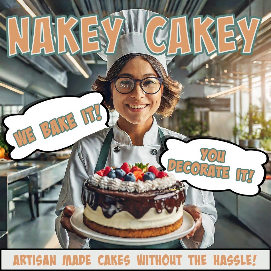 NAKEY CAKEY NAKED WHITE CHOCOLATE MUD CAKE 10 INCH