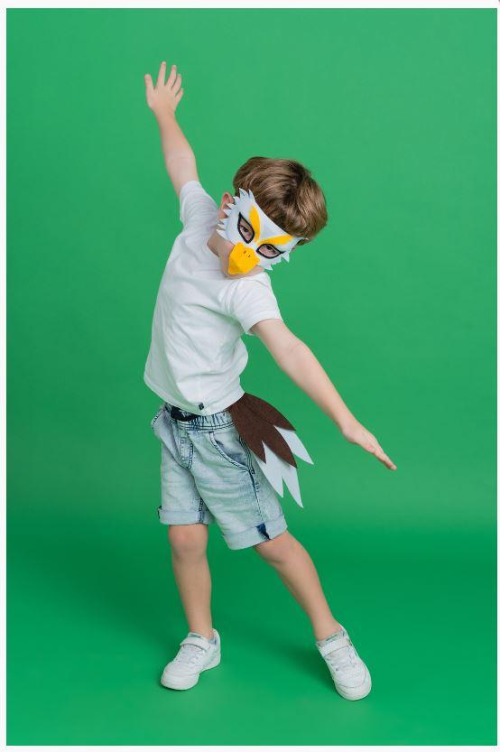 Animal Costume Mask & Tail Set Bird Eagle Bird Deluxe