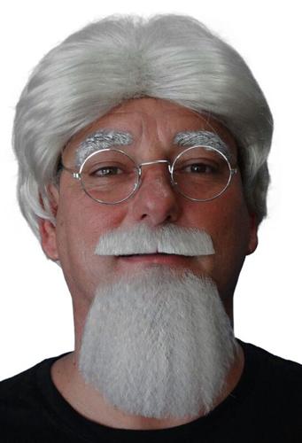 Costume Accessory Moustache & Goatee/Beard Colonel Grey Realistic Deluxe