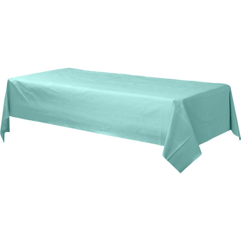 Tablecover Plastic Rectangle Robins Egg Blue 1.37cm x 2.74cm