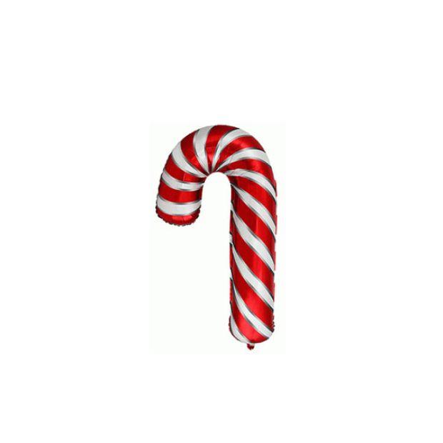 Balloon Foil Mini Shape Red/White Candy Cane 35cm Air Fill Only