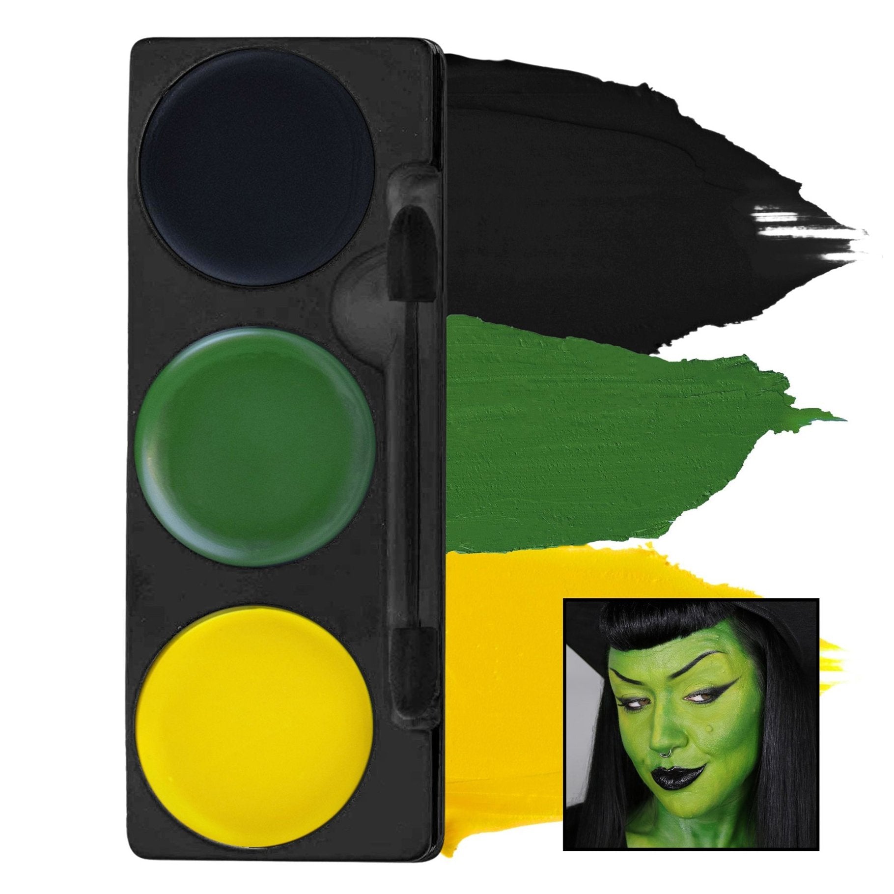 Make Up Palette Tri-Colour Face/Body Paint Witch Kit Professional Mehron
