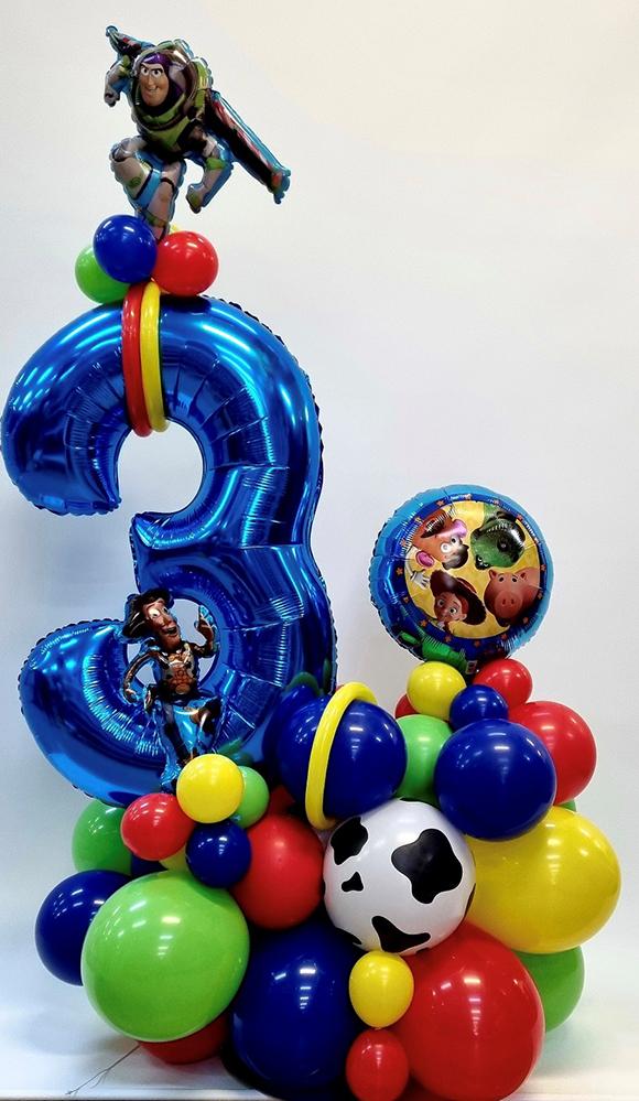 Balloon Décor Themed Birthday Large Number Three
