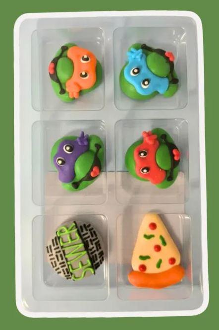 Edible Icing Decorations Ninja Turtles Pk/6