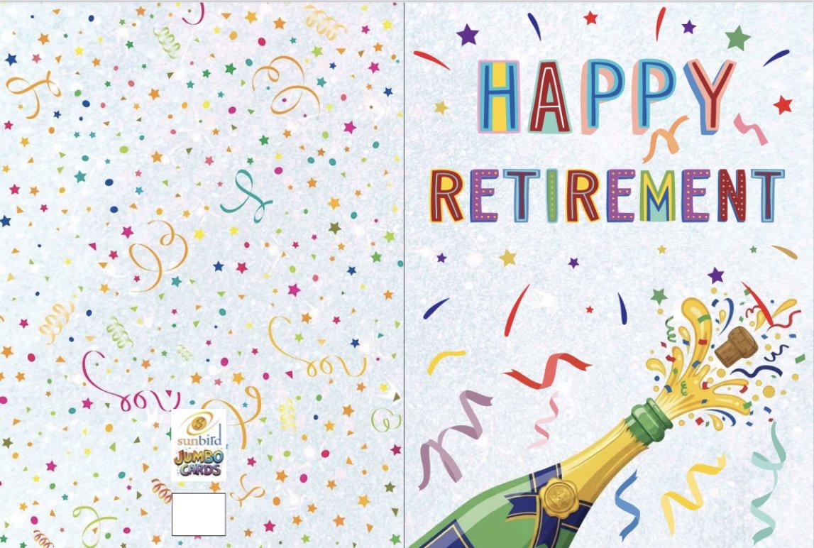 Mega Jumbo Greeting Card Happy Retirement