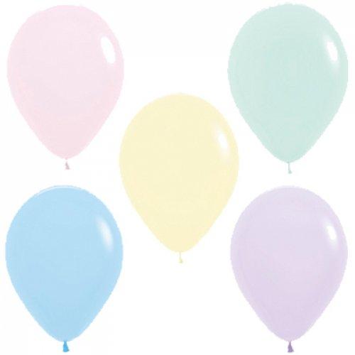 Latex Balloons 30cm Pastel Matte Assorted Pk/25