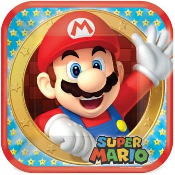 Super Mario Brothers Dinner Plates 23cm Pk/8 NPC
