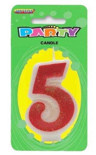 Cake Candle Number 5 Pink