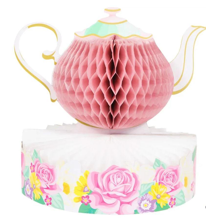 Floral Tea Party Centrepiece Honeycomb 25.4cm High