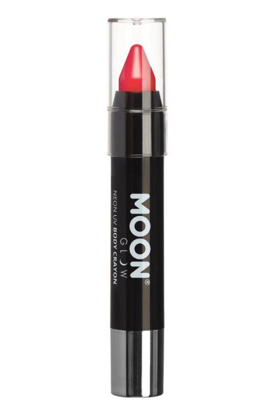 Neon UV Body Crayons Red Moon Glow Cosmetics