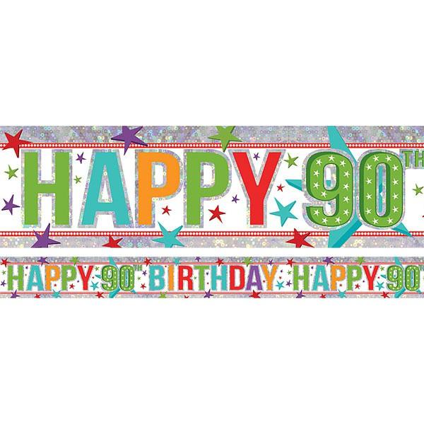 Holographic Happy/Birthday 90th - Discontinued Line Last Chance To Buy