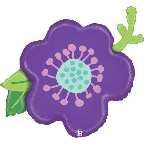 Balloon Foil Shape Flower Purple 76cm (Balloon Only Helium Extra)