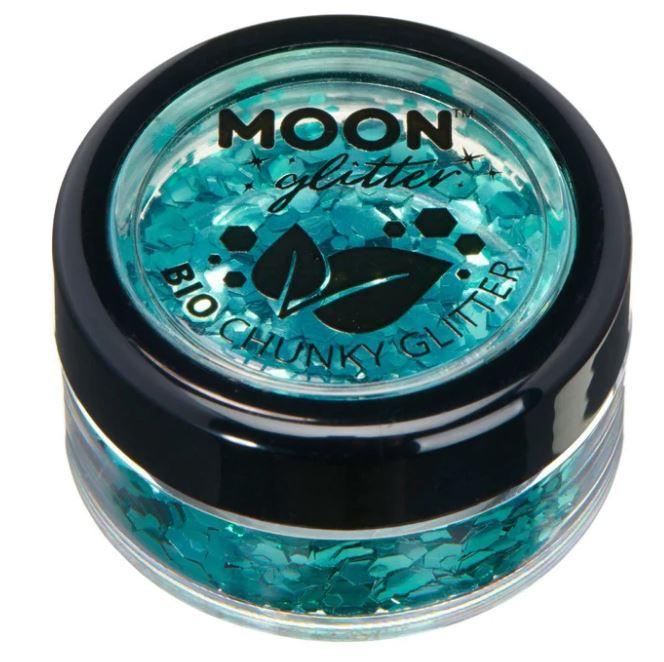 Chunky Glitter Biodegradable Turquiose Moon Glitter Moon Cosmetics