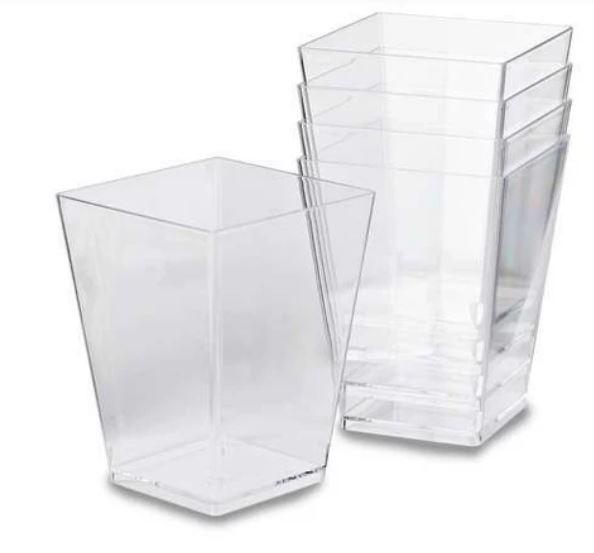 Catering Acrylic Dessert Cups 8cm High Pk/10