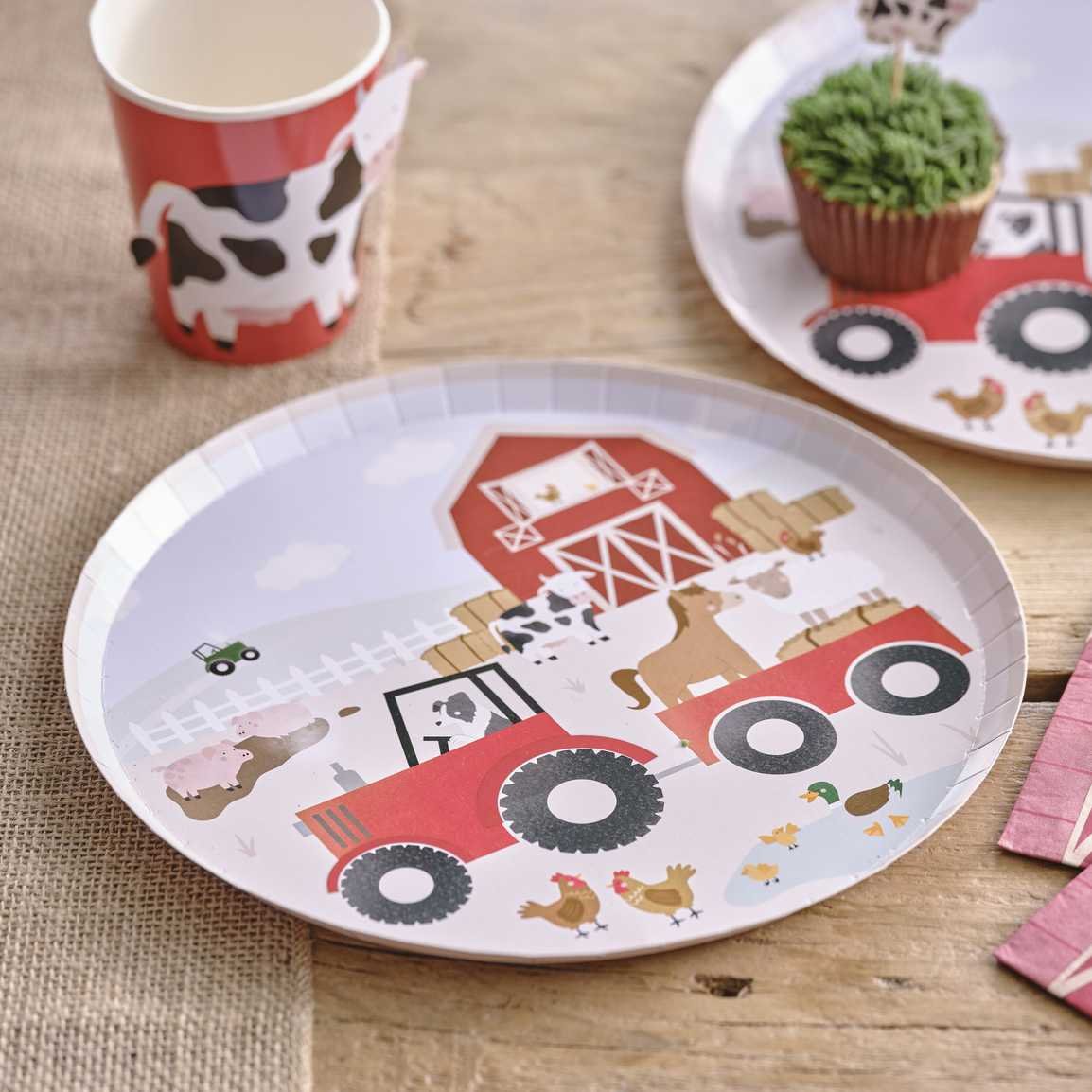 Farm Friends Paper Plates PK 8