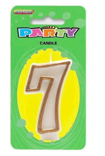 Candle Number 7 Gold - Discontinued Line Last Chance To Buy