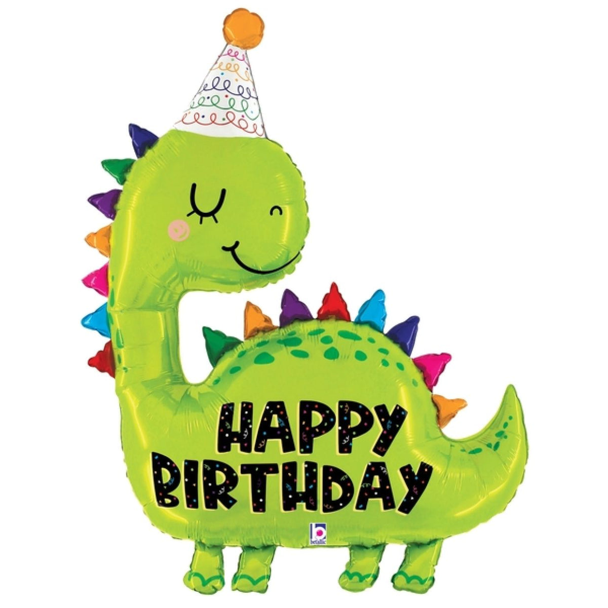 Balloon Foil Supershape Dinosaur Happy Birthday 125cm