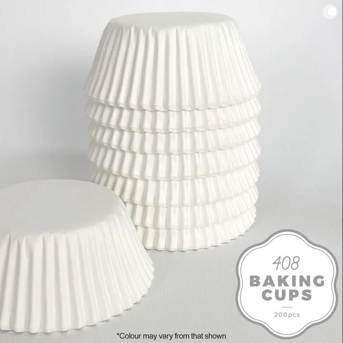 Baking Cupcake Paper Cases White 408 Pk/200