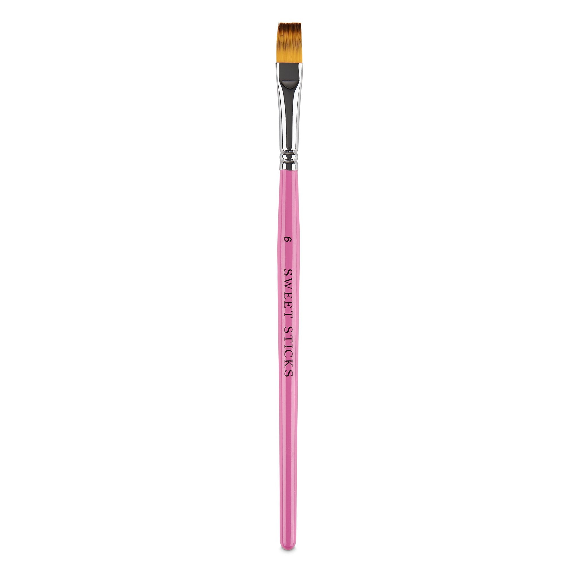 Paint Brush Flat Round Sweet Sticks