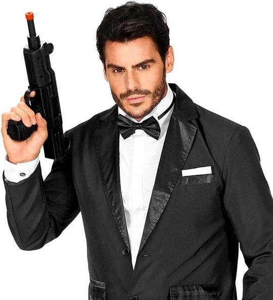 Costume Prop Plastic Uzi With Machine Gun Sound Novelty 38cm