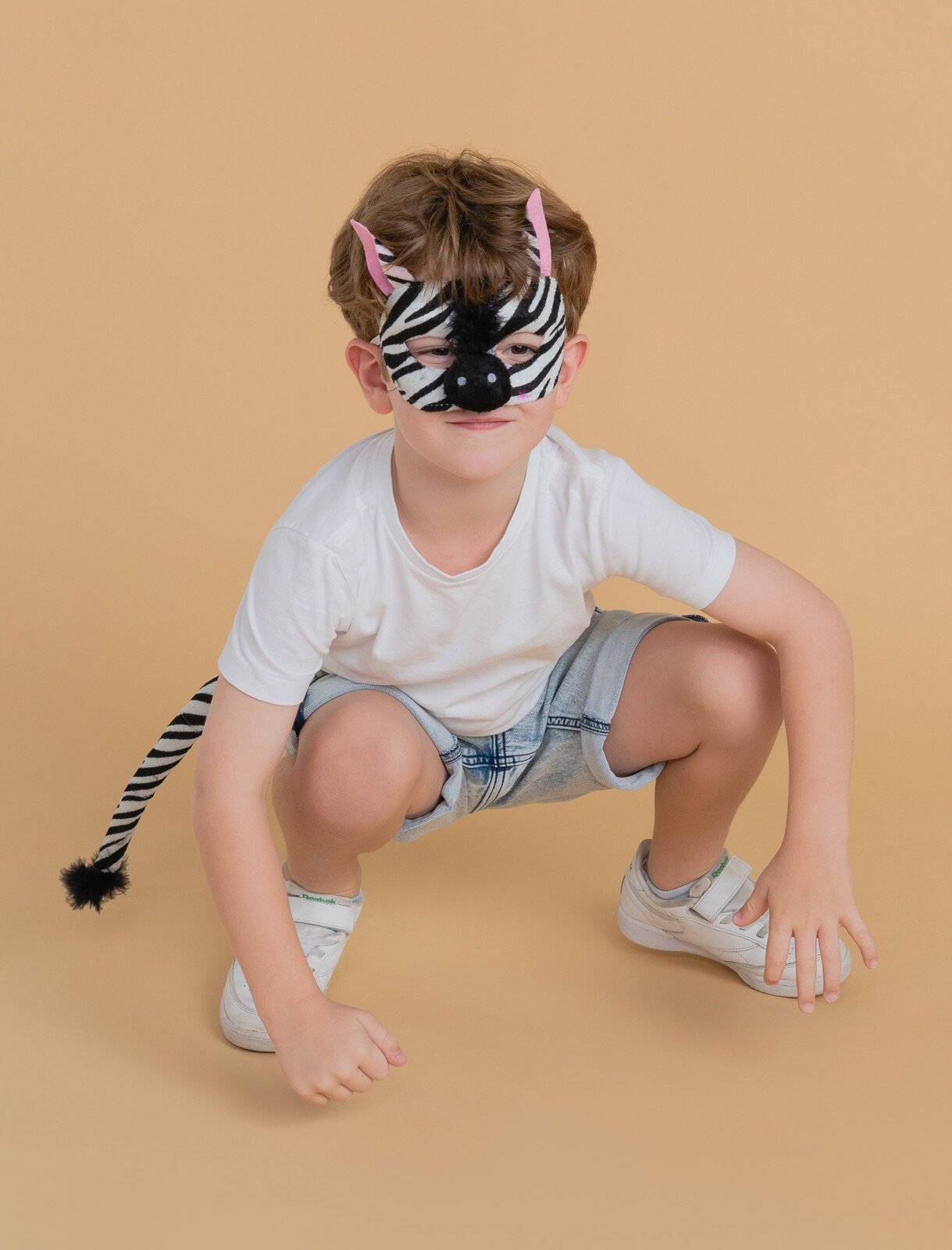 Animal Costume Mask Set Deluxe Zebra