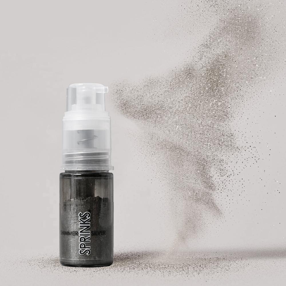 Cake Decorating Pump Shimmer Silver Micro Lustre Dust 4g