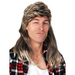 Wig Billy Brown/Blonde Mullet 1980s Costume Accessory