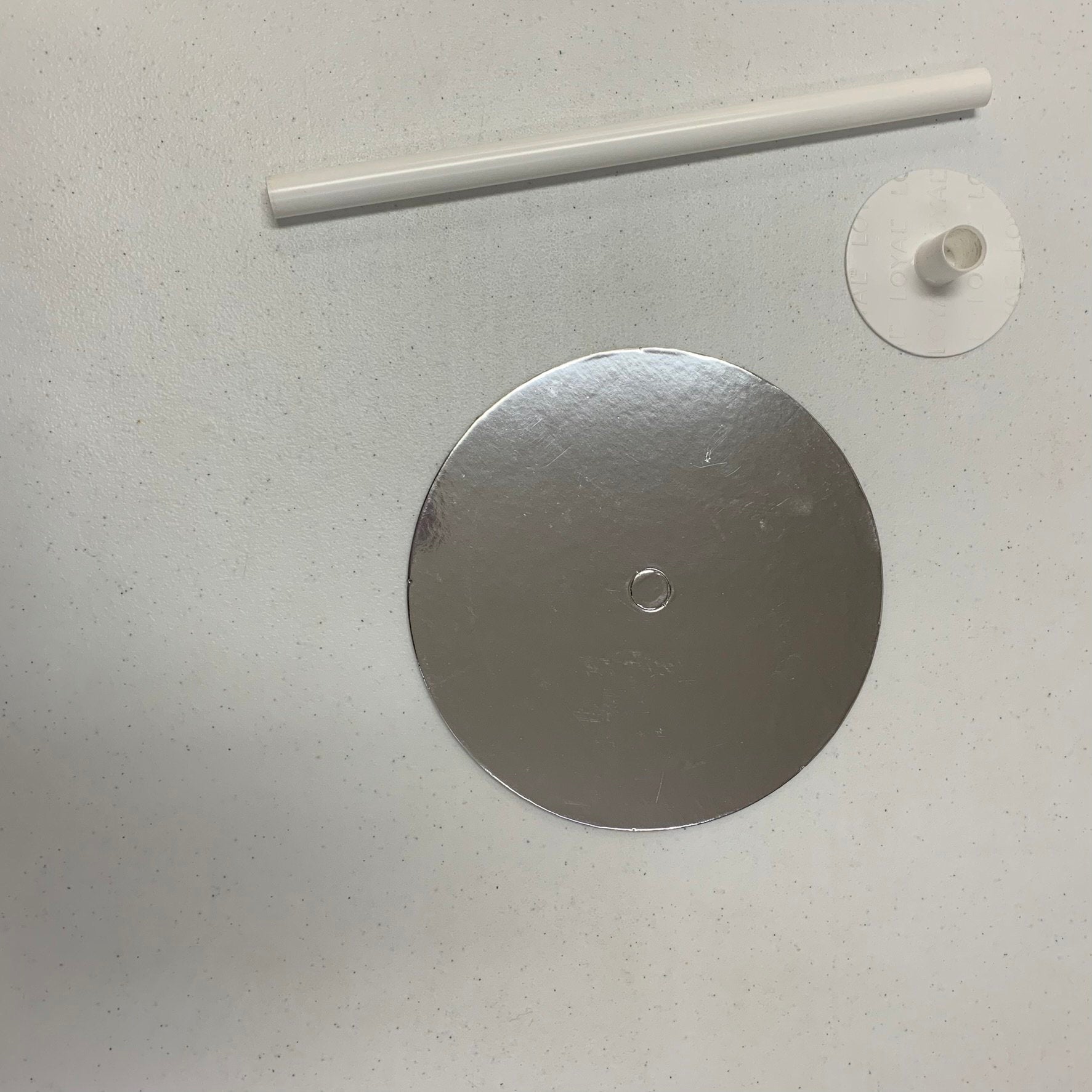 Cardboard Perforated 20cm Round Silver Cake Board (8in) Pk 10