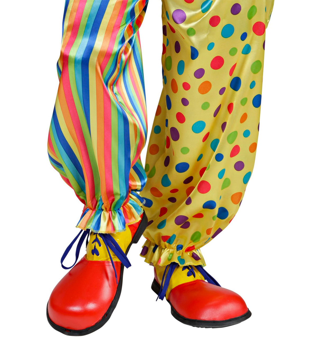 Shoes Clown Oversized Red/Yellow (Assorted Lace Colours Red or Blue)