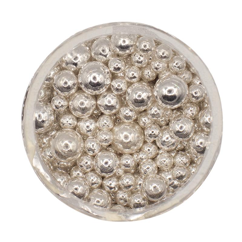 Round Ball Sprinkles Silver Bubble Bubble 75g
