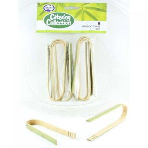 Eco Bamboo Tongs 10cm Pk/8 Eco Friendly