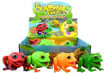 Novelty Squishy Frog Squeeze Ball 6.5cm Assorted Colours Each