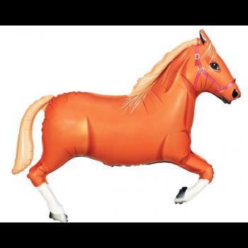 Balloon Foil Shape Horse Tan 109cm