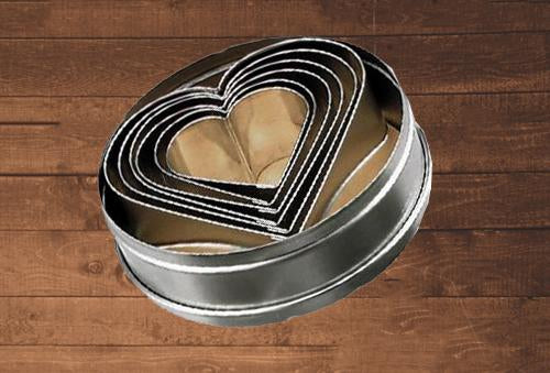 Cutter Heart 6 Piece Set Tin Plate