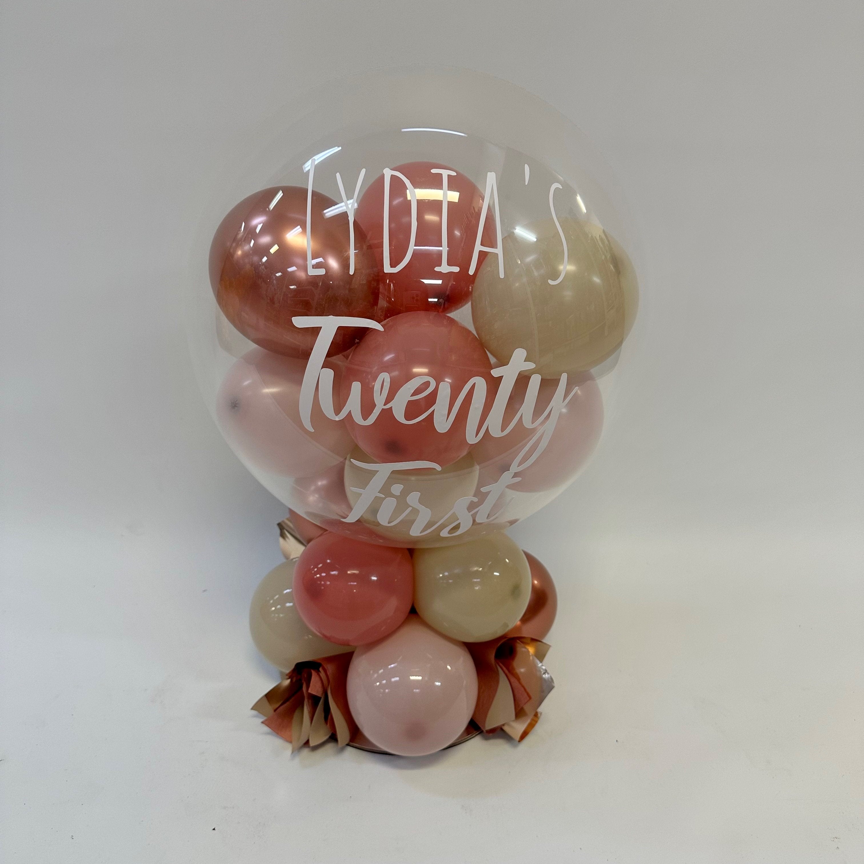 Centrepiece With Small Custom Message Bubble Balloon