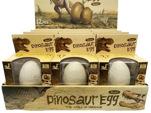 Dinosaur Fossil Egg 7.Cm With 8.5cm Tool Treasure Hunt Each