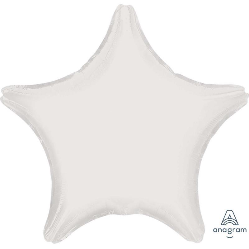 Balloon Foil 45cm Star White