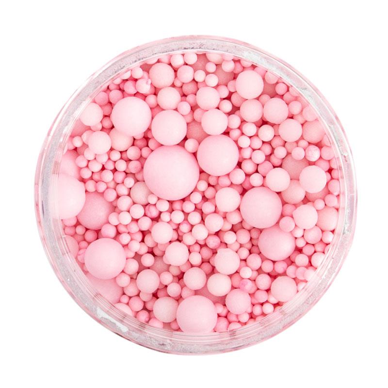 Round Ball Sprinkles Pastel Pink Bubble Bubble 65g