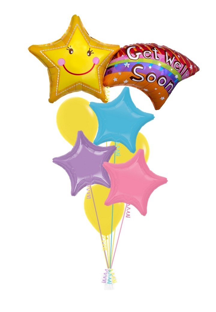 Balloon Bouquet Get Well Shooting Star