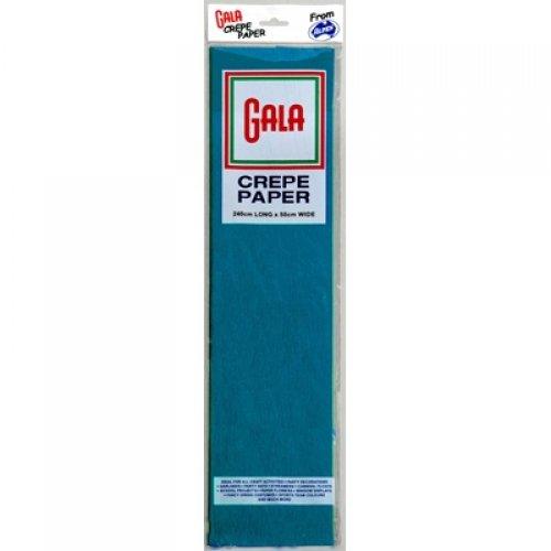 Crepe Paper Azure Blue 245cm X 50cm