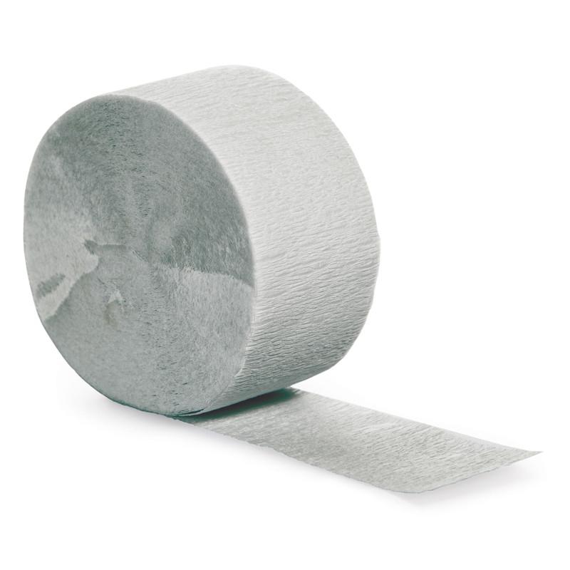 Crepe Streamer Silver  45mm X 25m