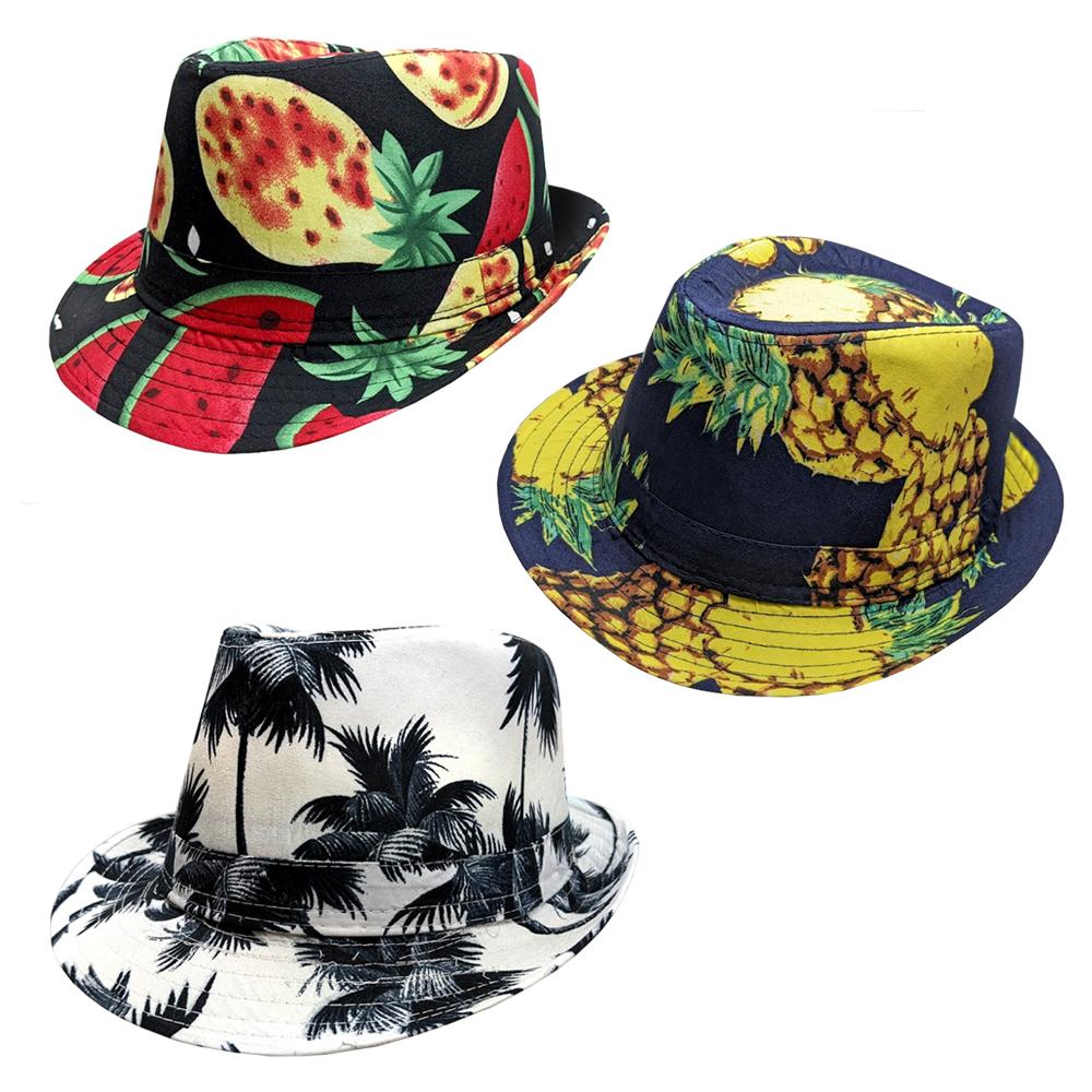 Hat Fedora Hawaiian Tropical Bright Assorted Styles