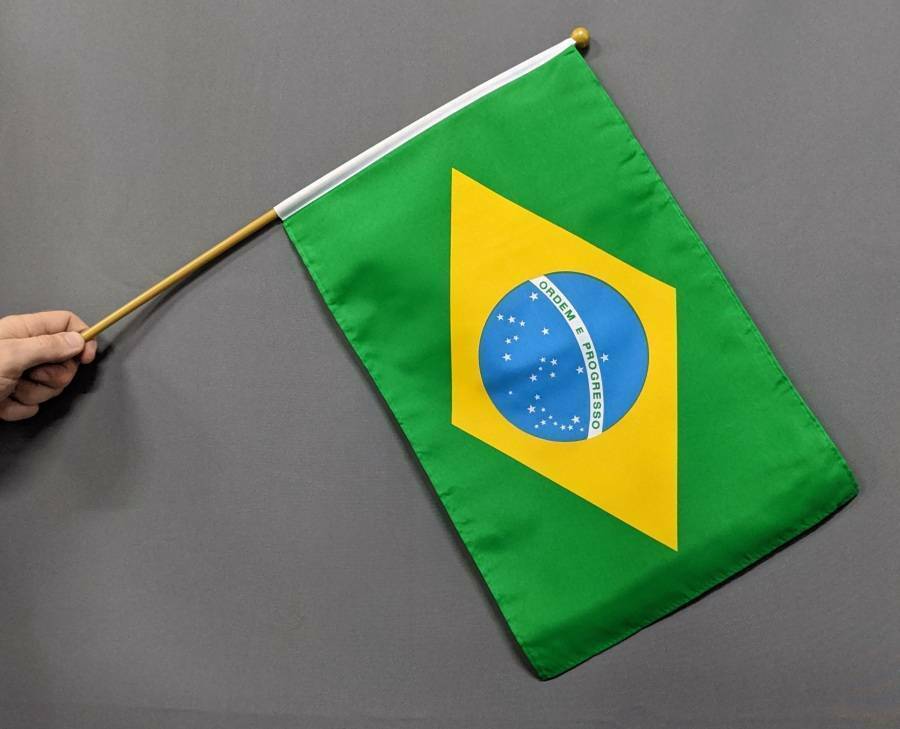 Flag Brazil 30x45cm Hand Waver