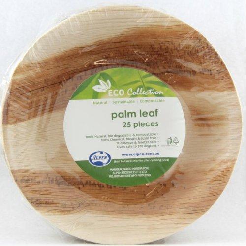 Eco Palm Leaf Bowl Round 15cm Pk/25 Eco Friendly