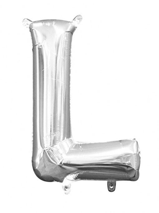 Balloon Foil Letter L Silver 40cm