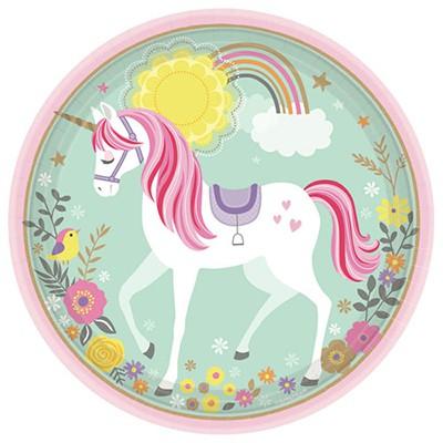 Magical Unicorn Dinner Plates Pk/8